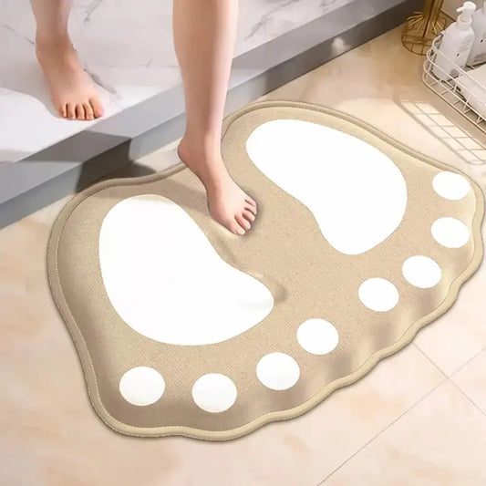 Tapis de bain flanelle cartoon – Épais absorbant antidérapant