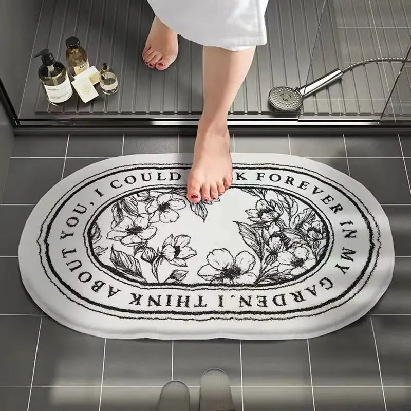 Tapis de bain flanelle épais – Douceur absorbante