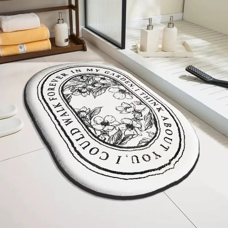 Tapis de bain flanelle épais – Douceur absorbante