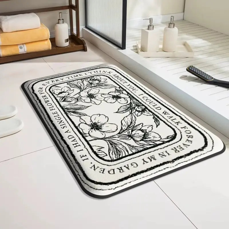 Tapis de bain flanelle épais – Douceur absorbante