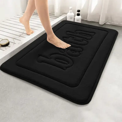 Tapis de bain flanelle épaisse – Absorption douce antidérapante