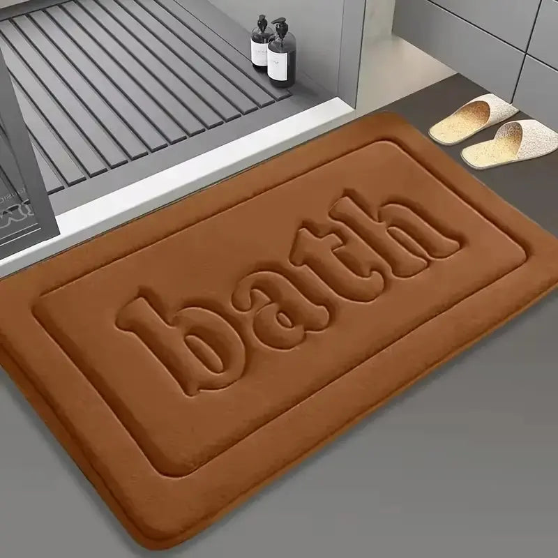 Tapis de bain flanelle épaisse – Absorption douce antidérapante