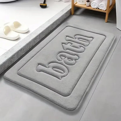 Tapis de bain flanelle épaisse – Absorption douce antidérapante