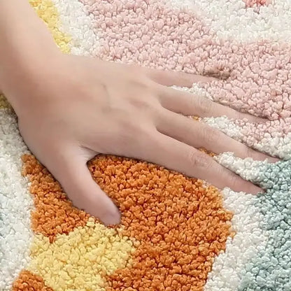 Tapis de bain fleuri extra doux – Absorbant antidérapant