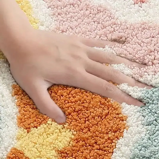 Tapis de bain fleuri extra doux – Absorbant antidérapant