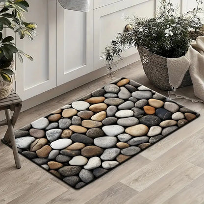 Tapis de bain galets naturels - Antidérapant & facile à nettoyer