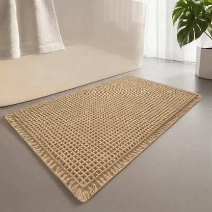 Tapis de bain gaufré doux – Absorbant à glands