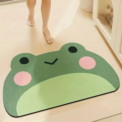 Tapis de bain grenouille - Absorbant antidérapant