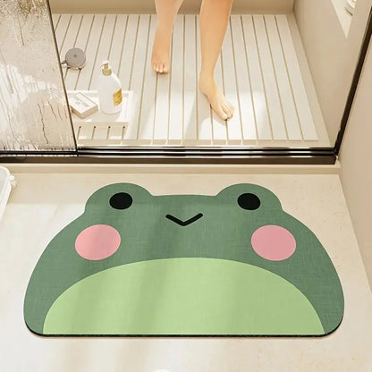 Tapis de bain grenouille - Absorbant antidérapant