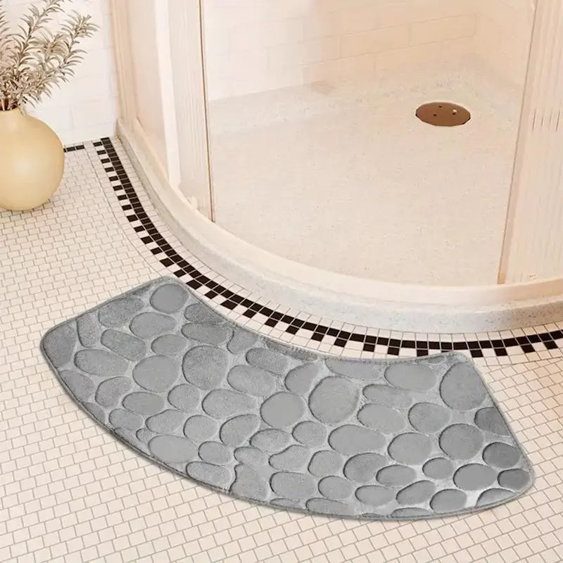 Tapis de bain incurvé épais – Absorption durable antidérapante