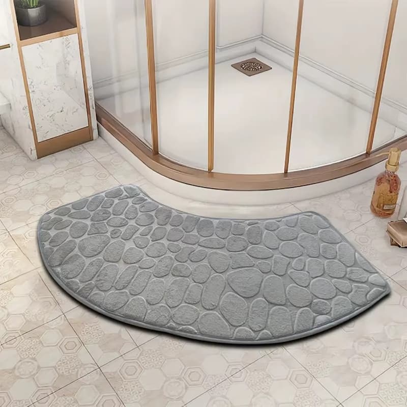 Tapis de bain incurvé épais – Absorption durable antidérapante