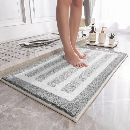 Tapis de bain microfibre floqué – Douceur absorbante