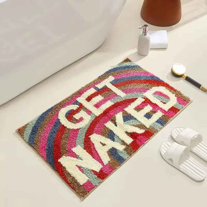 Tapis de bain polymère touffu coloré – Déco fun & confort