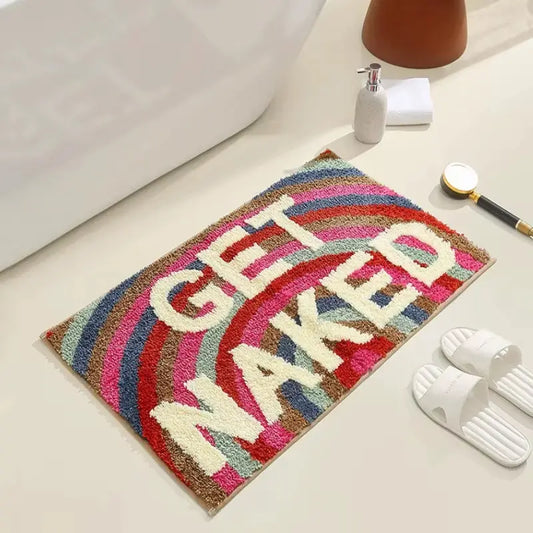 Tapis de bain polymère touffu coloré – Déco fun & confort