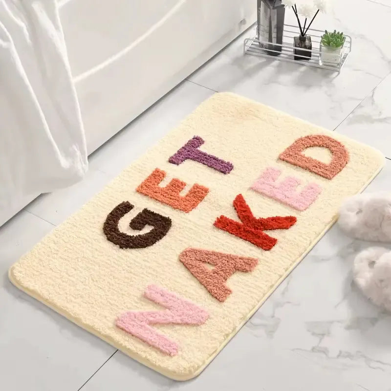 Tapis de bain polymère touffu coloré – Déco fun & confort