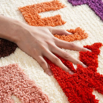 Tapis de bain polymère touffu coloré – Déco fun & confort
