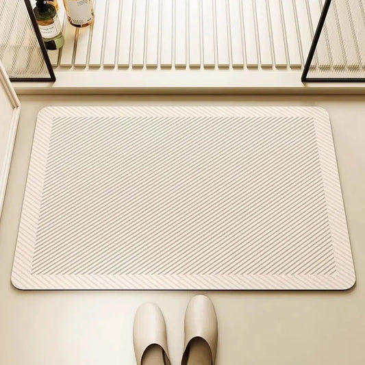 Tapis de bain rayures géométriques – Super absorbant