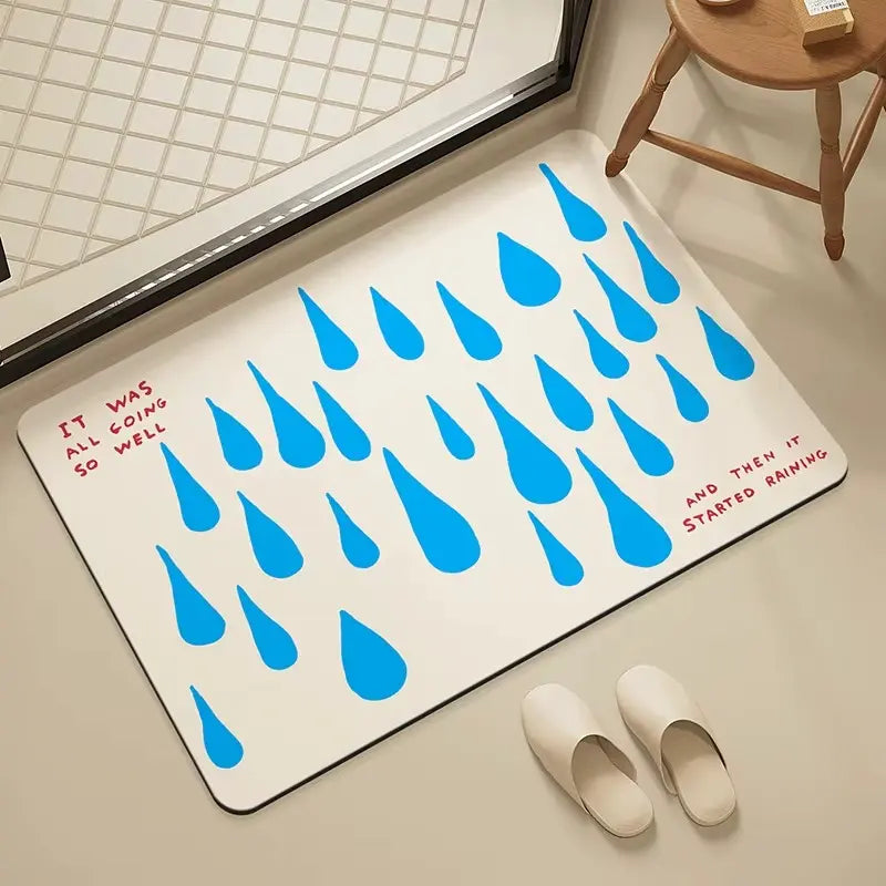 Tapis de bain slogan humoristique - Absorbant séchage rapide