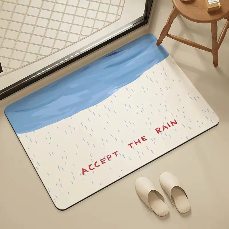 Tapis de bain slogan humoristique - Absorbant séchage rapide