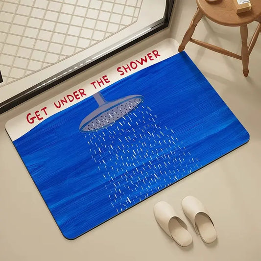 Tapis de bain slogan humoristique - Absorbant séchage rapide