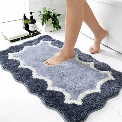 Tapis de bain vague - Absorbant antidérapant