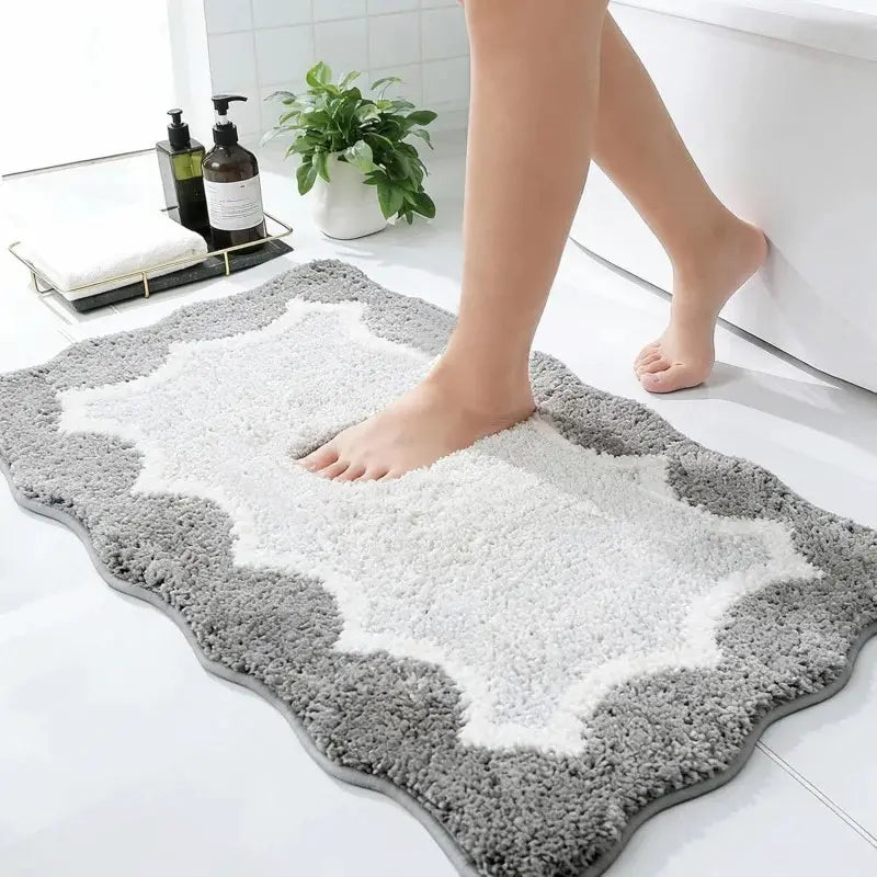 Tapis de bain vague - Absorbant antidérapant