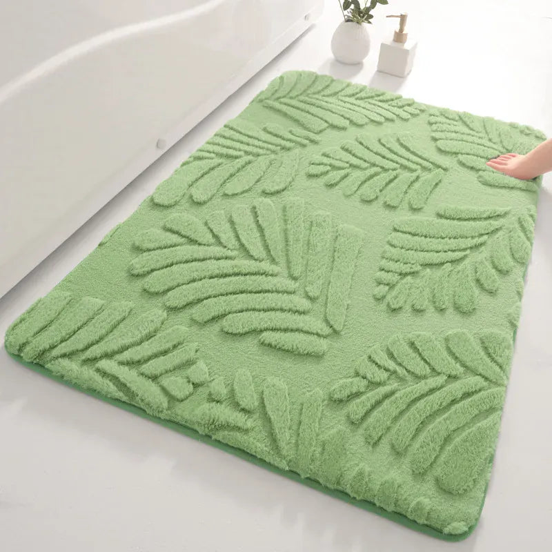 Tapis de bain vert menthe - Ultra absorbant