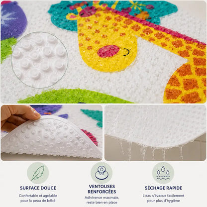 Tapis de bain bébé girafe
