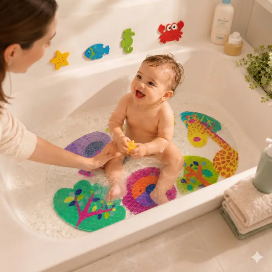 Tapis de bain bébé girafe
