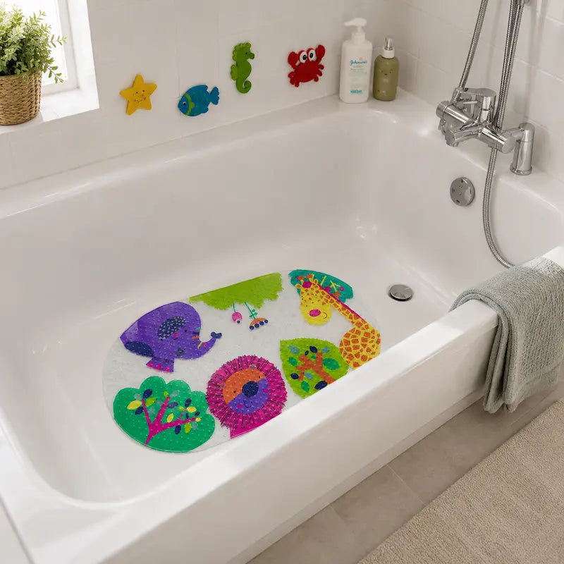 Tapis de bain bébé girafe