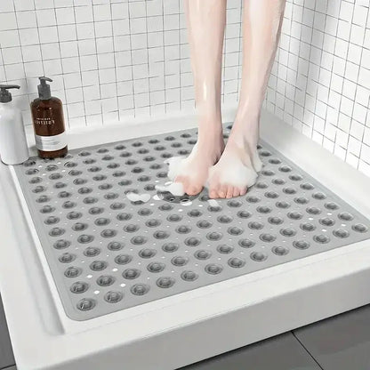 Tapis de douche carré à ventouses – Antidérapant sécurisé