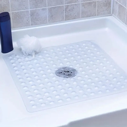 Tapis de douche carré à ventouses – Antidérapant sécurisé