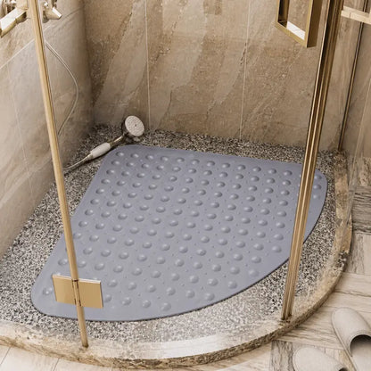 Tapis de douche d’angle PVC – Ventouses antidérapantes
