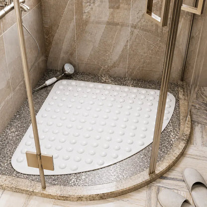 Tapis de douche d’angle PVC – Ventouses antidérapantes