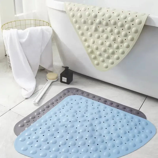 Tapis de douche d’angle PVC – Ventouses antidérapantes