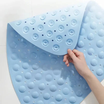 Tapis de douche d’angle PVC – Ventouses antidérapantes