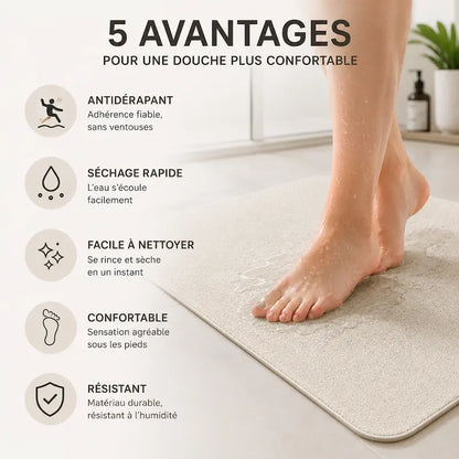 Tapis de douche imperméable