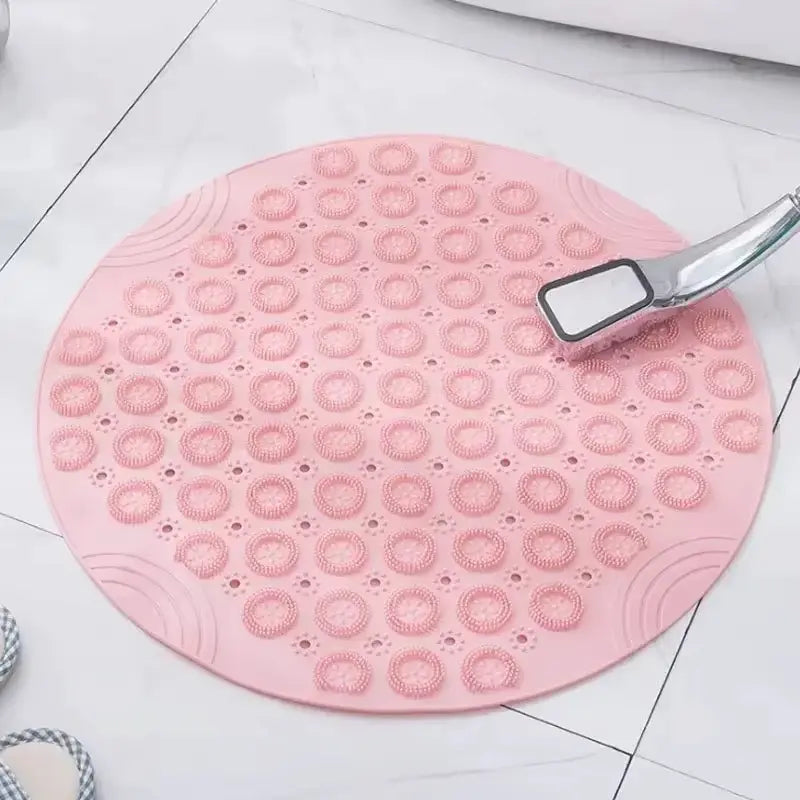 Tapis de douche rond antidérapant – Massage drainant