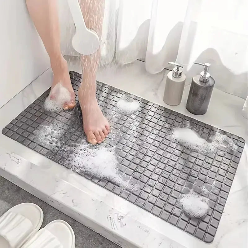 Tapis de douche sécurisé à ventouses – Vidange rapide