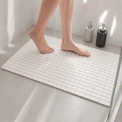 Tapis de douche sécurisé à ventouses – Vidange rapide