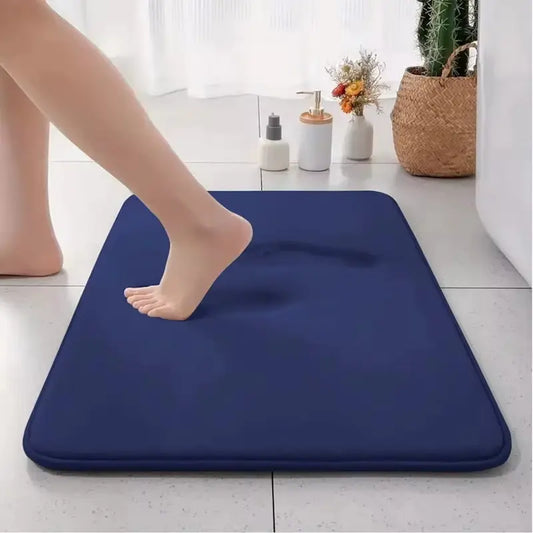 Tapis de salle de bain velours corail – Absorbant rapide